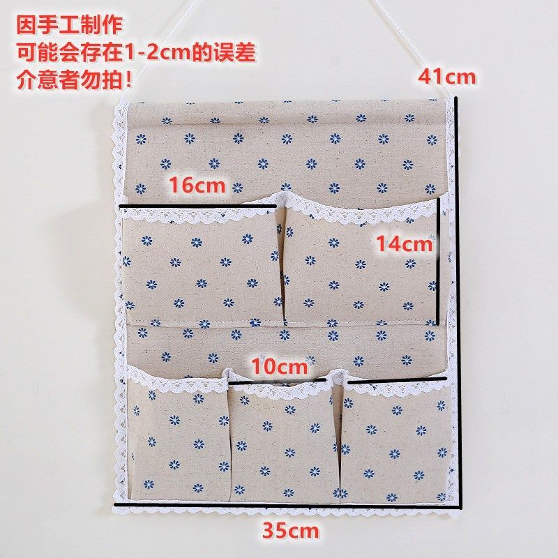 收纳袋棉麻宿舍挂袋墙挂式多层门后厨房卫生间床上壁挂悬挂式杂物详情7