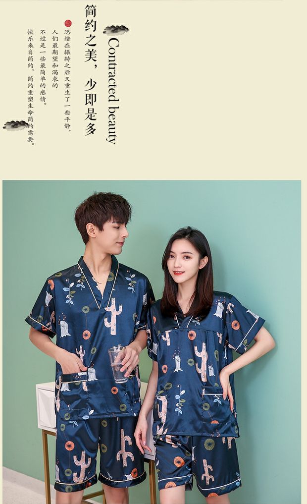 批发汗蒸服真丝男士女款情侣纯棉汉蒸桑拿服足疗浴服家居大码详情4