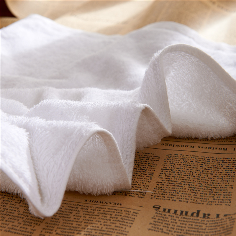 Factory supply of 16-count spiral plain woven pure cotton hotel towels, beauty salon bath towels, hotel and homestay wholesale square towels pic 1