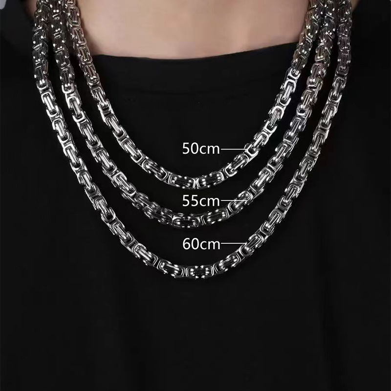 新款跨境欧美满钻十字架项链男女吊坠嘻哈潮流个性钛钢毛衣链饰品详情1