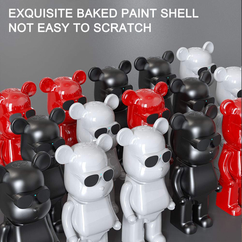 网红暴力熊无线蓝牙音箱创意礼品卡通公仔桌面收款音响TWS对联低音炮蓝牙音响详情2