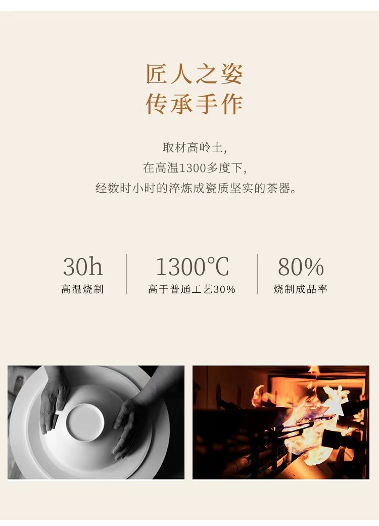 Light luxury household simple color glaze Gongfu tea set, company event business gift, factory direct supply, logo printable pic 13