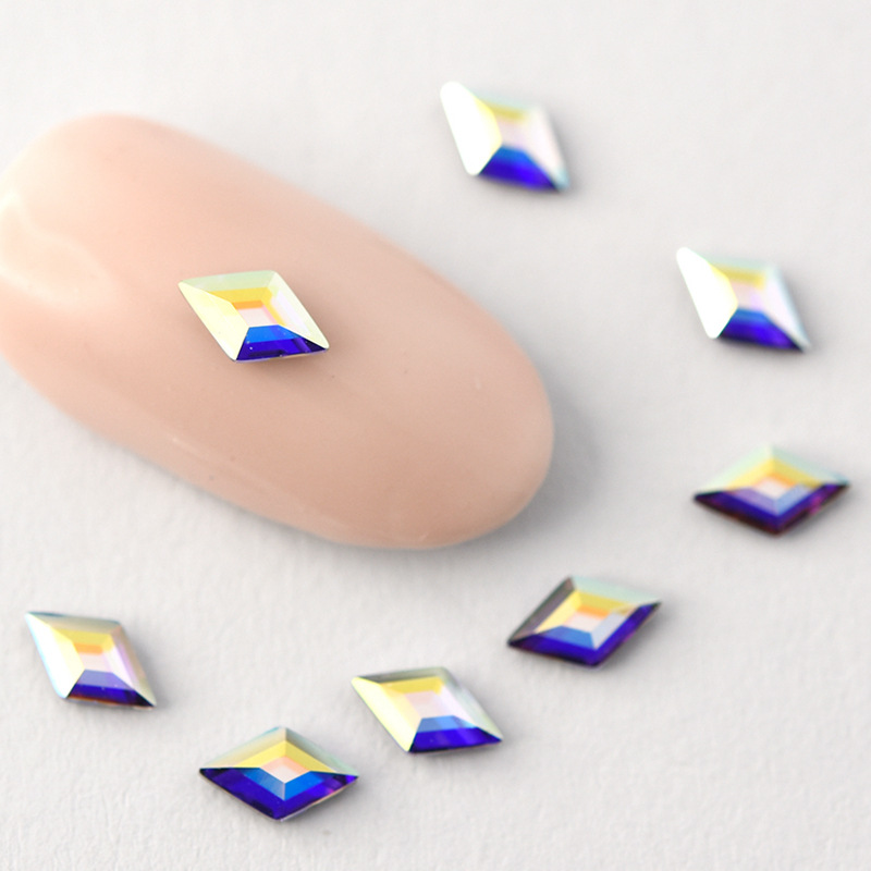 奥地利水晶配件2773菱形银底平钻&灰底烫钻奥钻美甲水晶饰品贴钻详情8