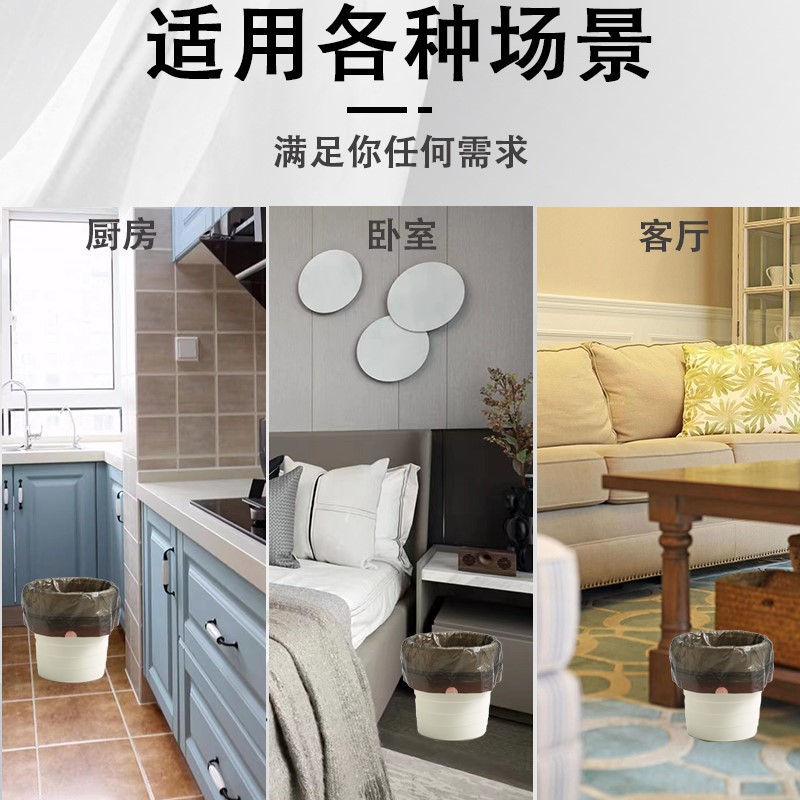 抽绳式大卷垃圾袋家用加厚厨房清洁袋黑色大号塑料袋量大现货批发详情10