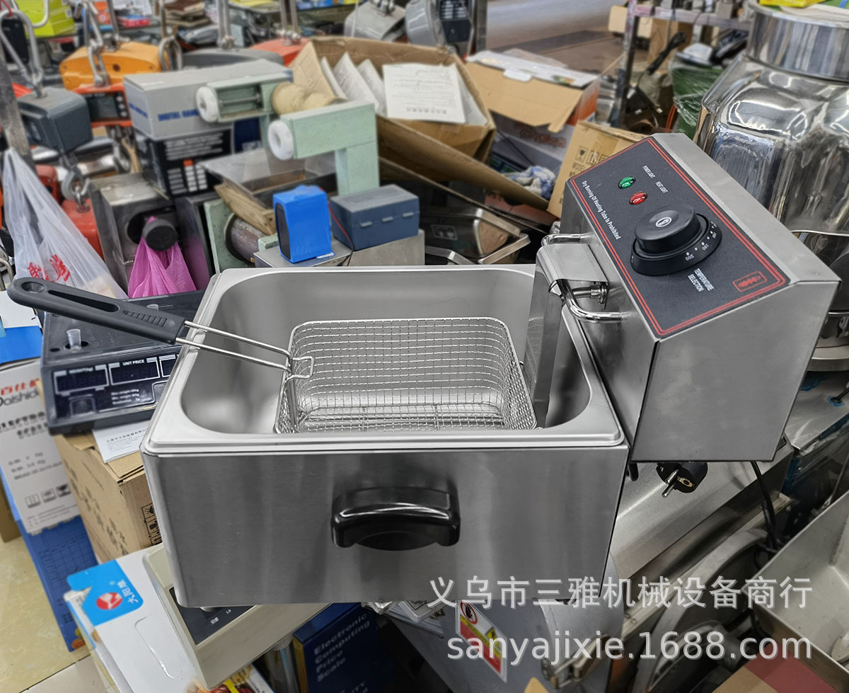 High-quality 6L commercial single-cylinder electric deep fryer for foreign trade, stainless steel small electric deep fryer, fried chicken stove available in multiple models such as double-cylinder pic 9