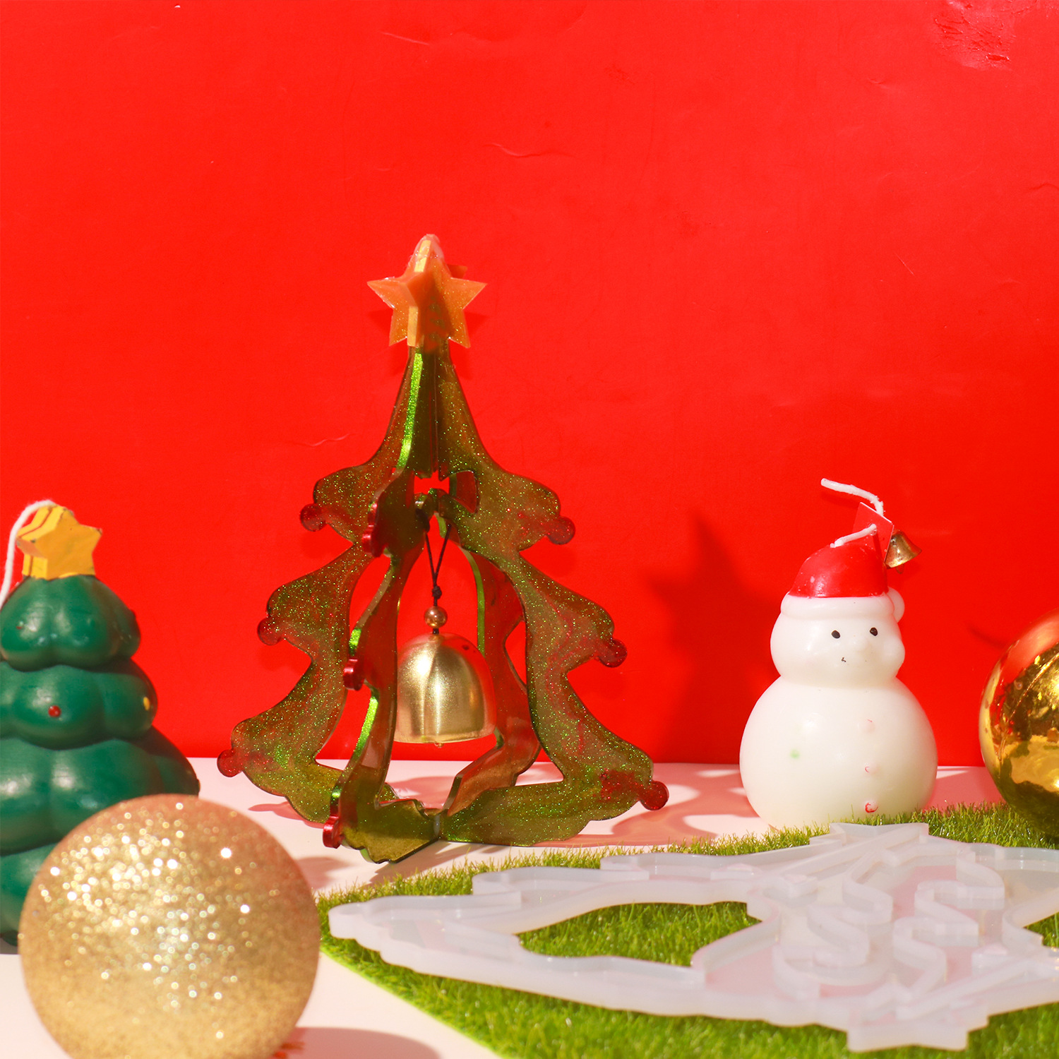 diy滴胶模具圣诞树铃铛硅胶模具派对装饰跨境专供详情6