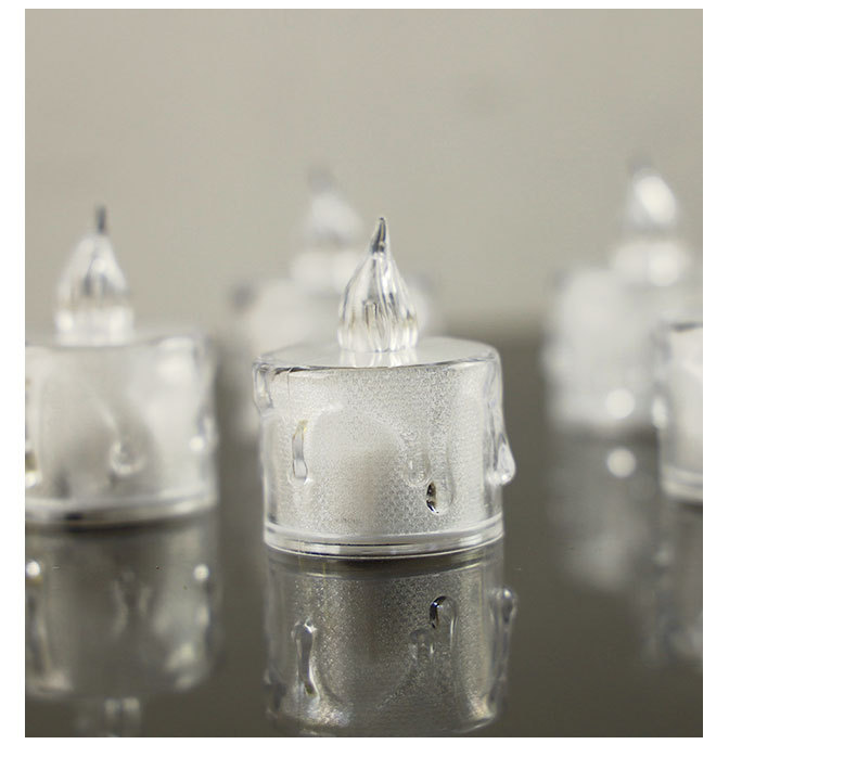 Cross-border exclusive supply of smokeless lighting led electronic candle lamps wholesale, transparent small tea wax Christmas proposal decoration pic 12