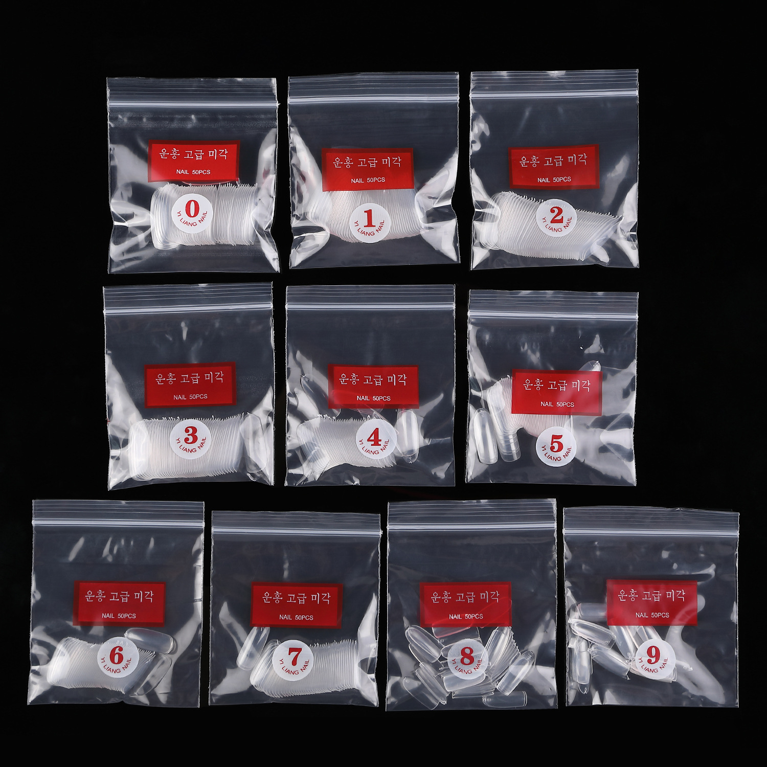 Venta directa de fábrica herramientas de uñas hoja de uñas hangul cabeza redonda larga transparente natural francés etiqueta de uñas falsas hoja shanilak pic 7