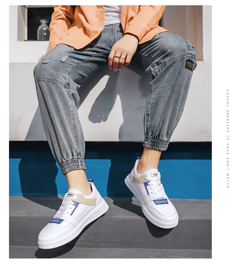 开学季小白鞋男生时尚滑板鞋透气休闲男鞋春季新款百搭运动潮男鞋详情12