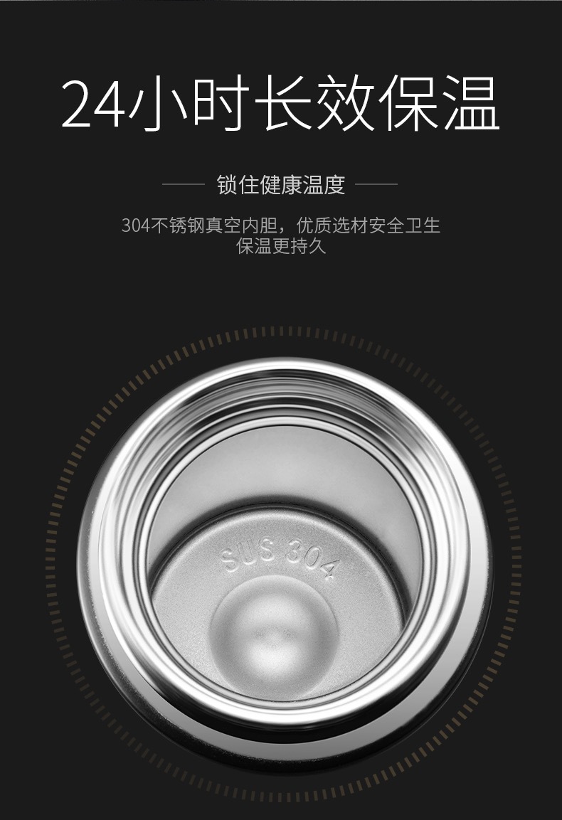 Customized 304 stainless steel cups, insulated cups, smart temperature measurement cups, printed logo insulated water cups, large-capacity tea cups pic 6