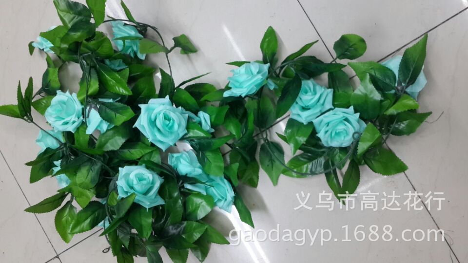 Artificial rose vine, Korean rose artificial flower decorative vine, wedding decoration flower vine manufacturer, 9 roses pic 15