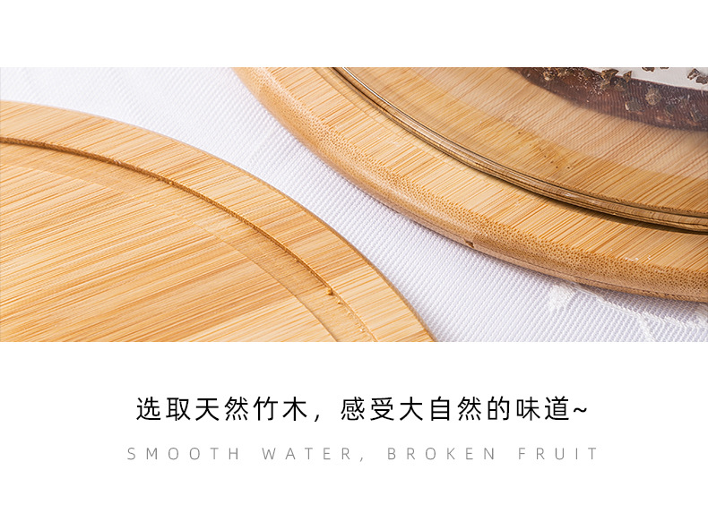 Creative transparent dust-proof cake glass cover, food cover, cake plate, dessert table, pastry glass cover with bamboo and wood tray pic 10