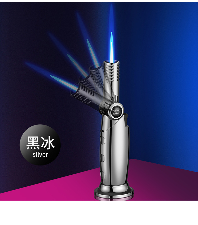 安泰打火机高温焊枪喷枪防风蓝焰金属炫酷男士科技感创意打火机详情18