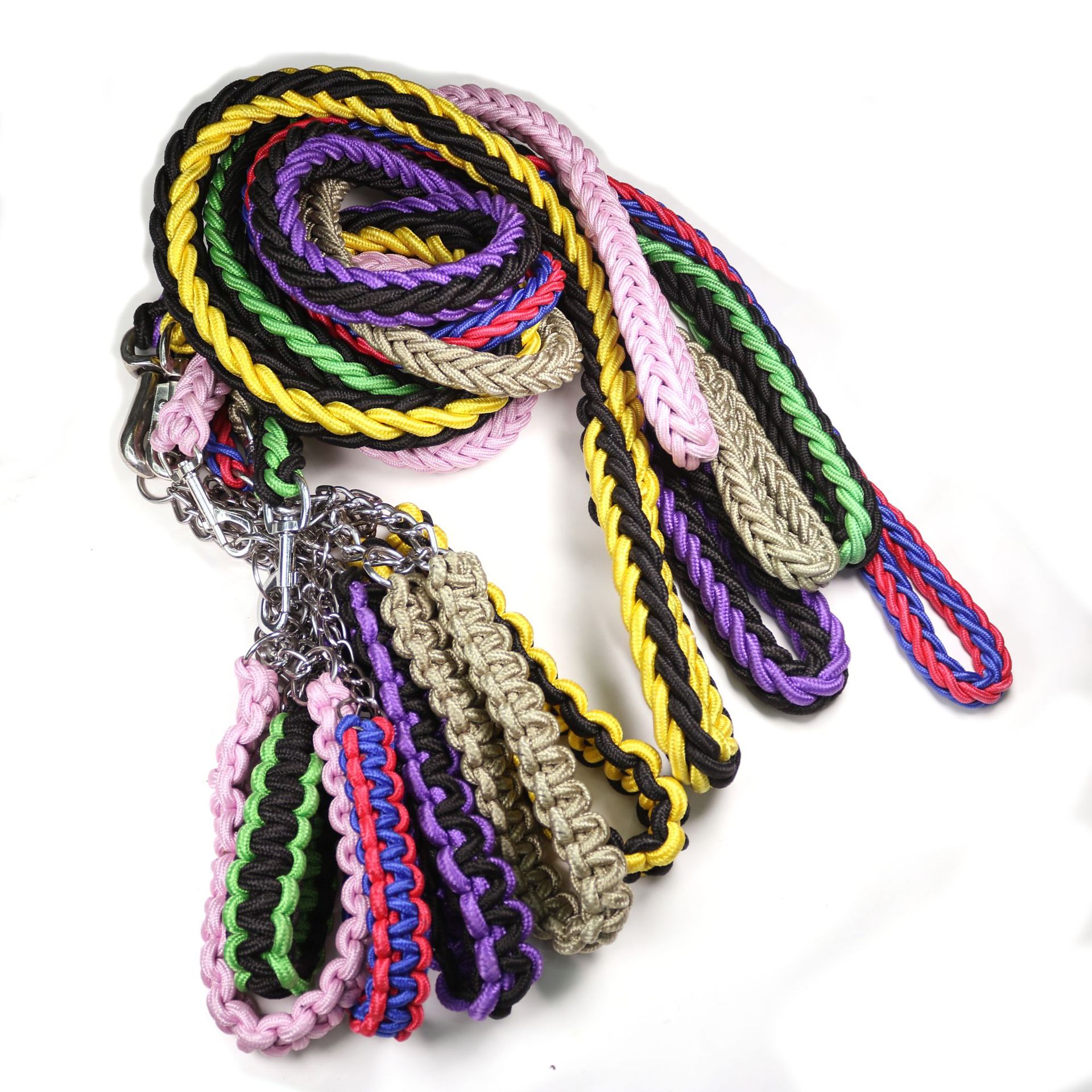 Pet leash collar, large and medium-sized dog eight-strand leash, dog braided leash, dog leash pic 1