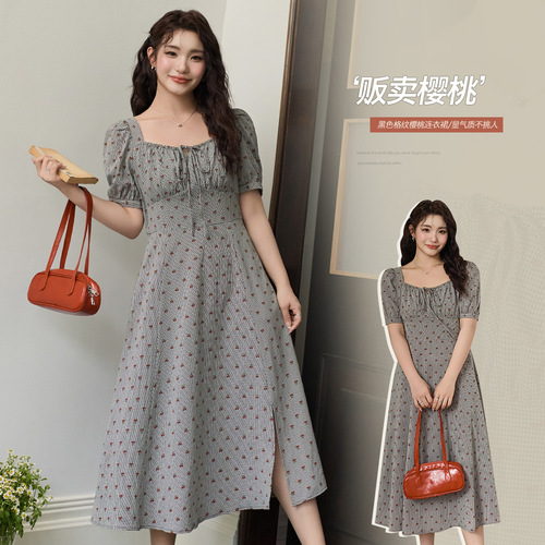 Light French style shoulder polka dot mesh patchwork top for plump girls, large size, slimming, versatile short-sleeved shirt 65378 pic 19