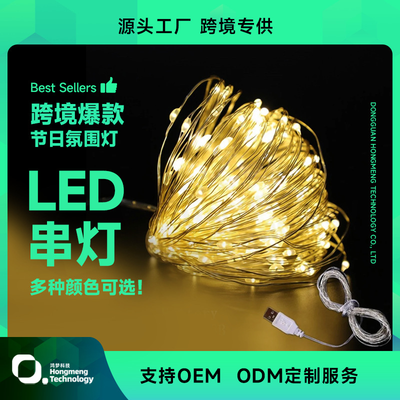 铜线灯彩发光led灯串纽扣电池盒灯鲜花蛋糕装饰灯礼盒小彩灯批发详情3