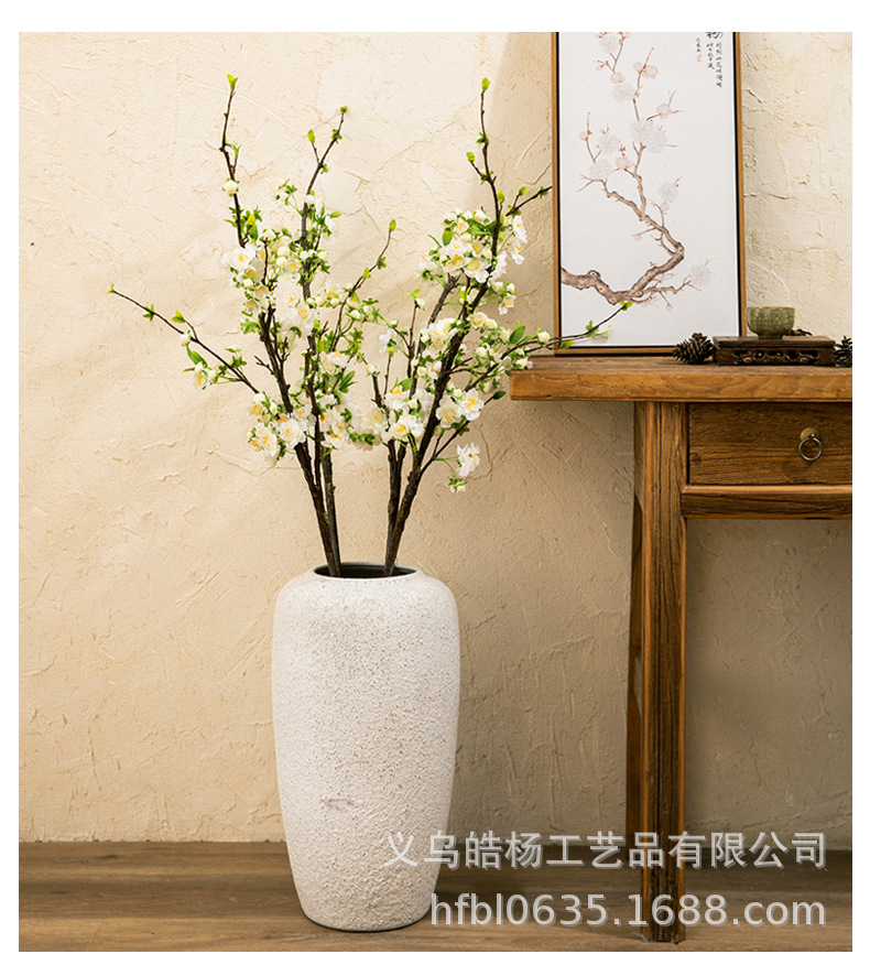 Floor-standing peach blossoms, cherry blossoms, artificial pear blossoms, large living room floor-standing artificial flowers, artificial flower arrangements, dried flowers for home decoration pic 6