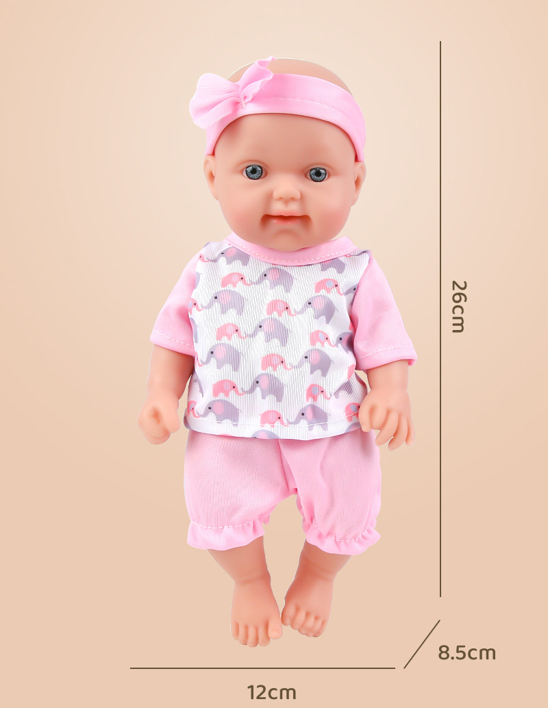 Factory direct sales of 10-inch plastic-coated newborn simulation baby, rebirth doll, role-playing toy trolley pic 16