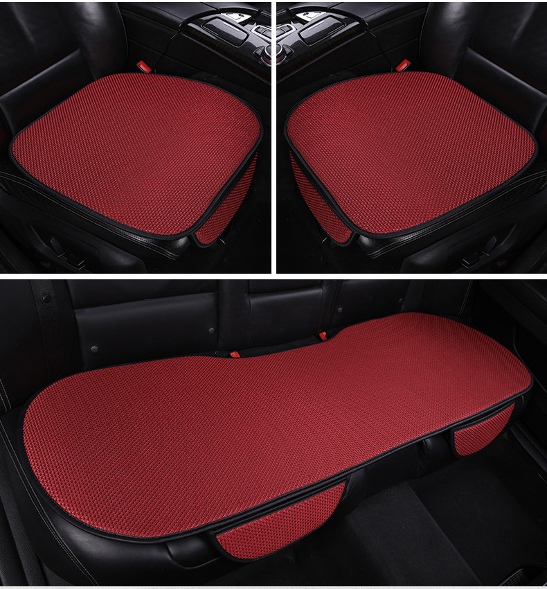 Car ice silk seat cushion, summer cooling pad, non-binding, anti-slip, breathable, backless seat cushion three-piece set, thickened cooling pad pic 21