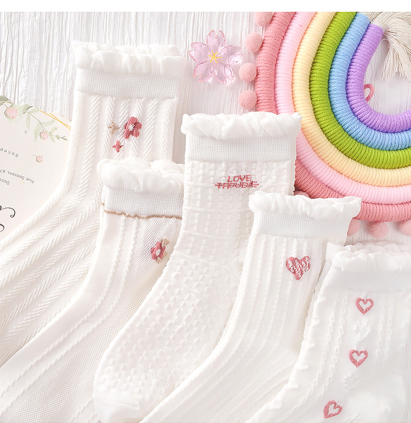 郁金香袜子女秋冬季中筒袜百搭甜美ins潮学院风女袜可爱长袜批发详情14