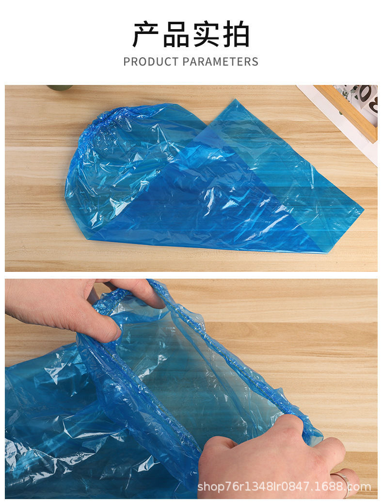 俊达一次性PE长筒鞋套过膝防水防雨鞋套户外漂流旅游便携厂家直销详情7