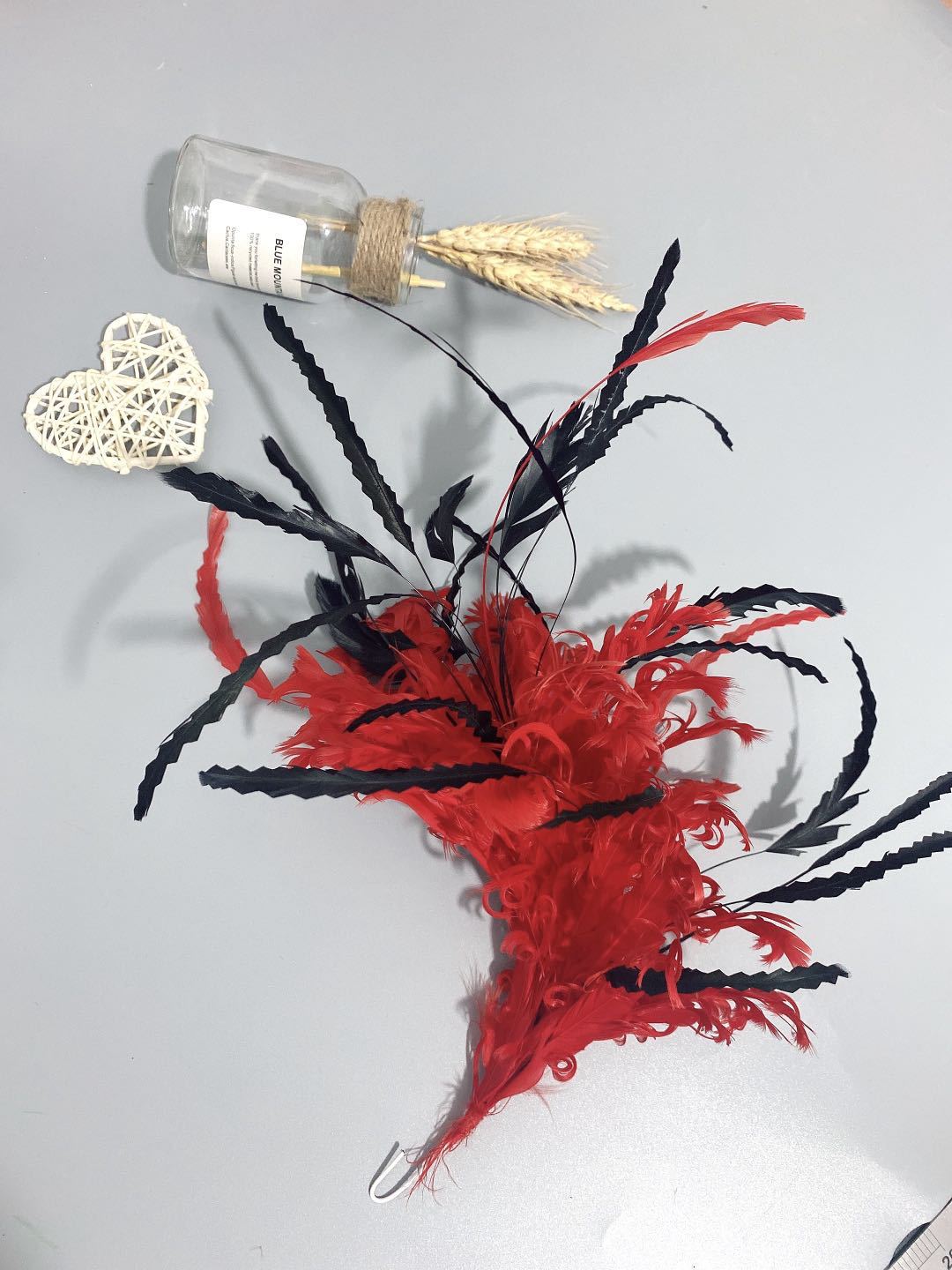 The manufacturer supplies DIY feather wire flower headwear, clothing accessories, stage performance decorations, and colorful feather corsages pic 23