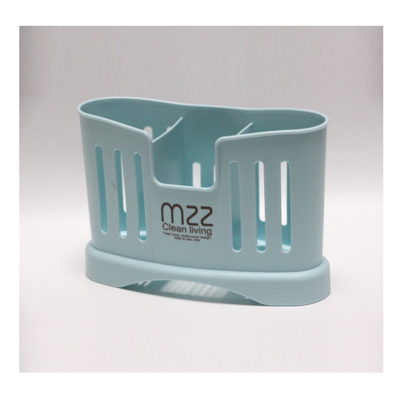 New type of plastic pen holder chopstick cage two-compartment chopstick stand can drain water 筷笼 plastic room cutlery cage pic 6