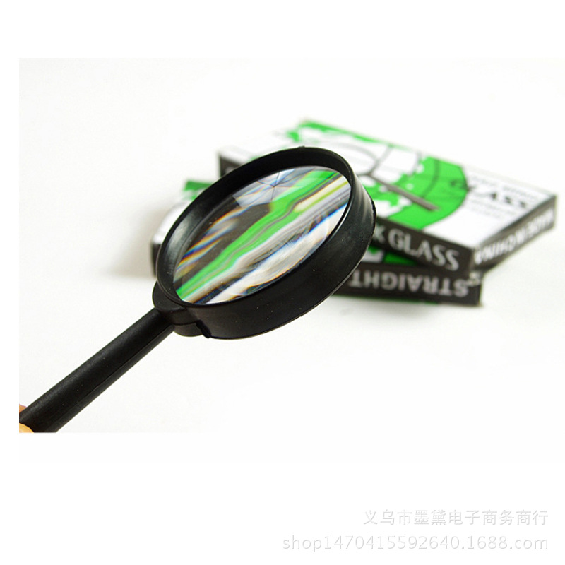 Glass lens straight handle magnifying glass, magnifying glass for elderly people reading newspapers, student teaching, 40, 50, 60, 75, 90, 100 pic 3