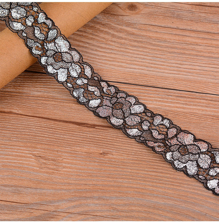 Factory direct supply of lace, eyelash lace, silver thread, gold thread, non-elastic lace, clothing accessories, water-soluble embroidery pic 6