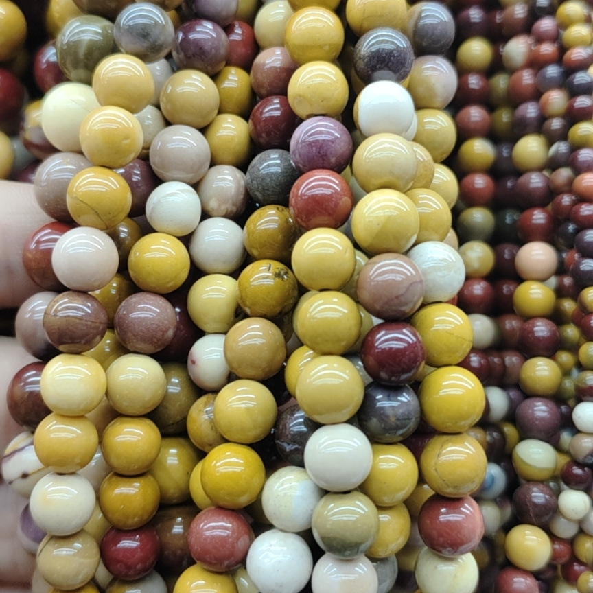天然石圆珠 杂石野石散珠DIY饰品配件手串手工串珠材料半成品现货详情55