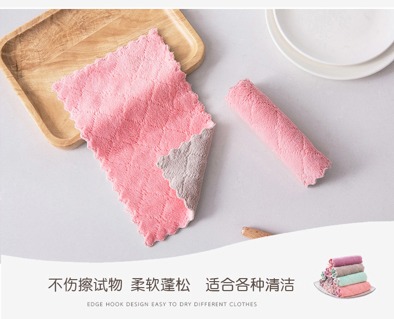 25*25cm dishcloth, absorbent cloth, non-stick scouring pad, kitchen dishcloth, cleaning cloth, table and dish wiping cloth pic 10