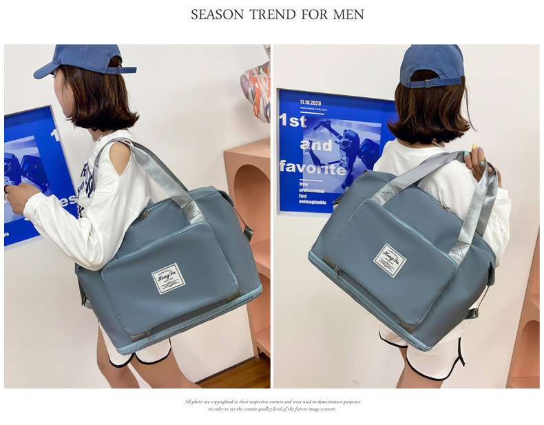 Wholesale dry and wet separation sports hand-held shoulder bags, yoga and fitness bags, folding and storage large-capacity travel bags, LOGO pic 54