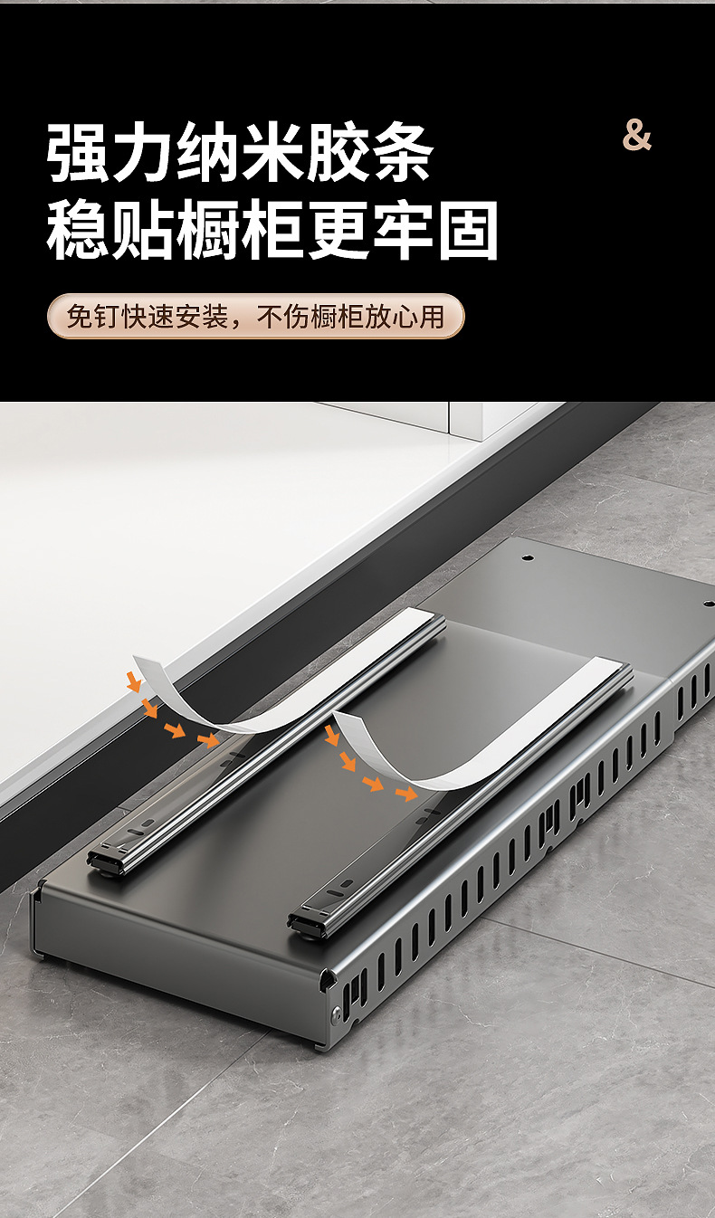 Wholesale of new cross-border pot storage rack, telescopic vertical kitchen storage rack, countertop, multi-layer storage pot lid and pot rack pic 10