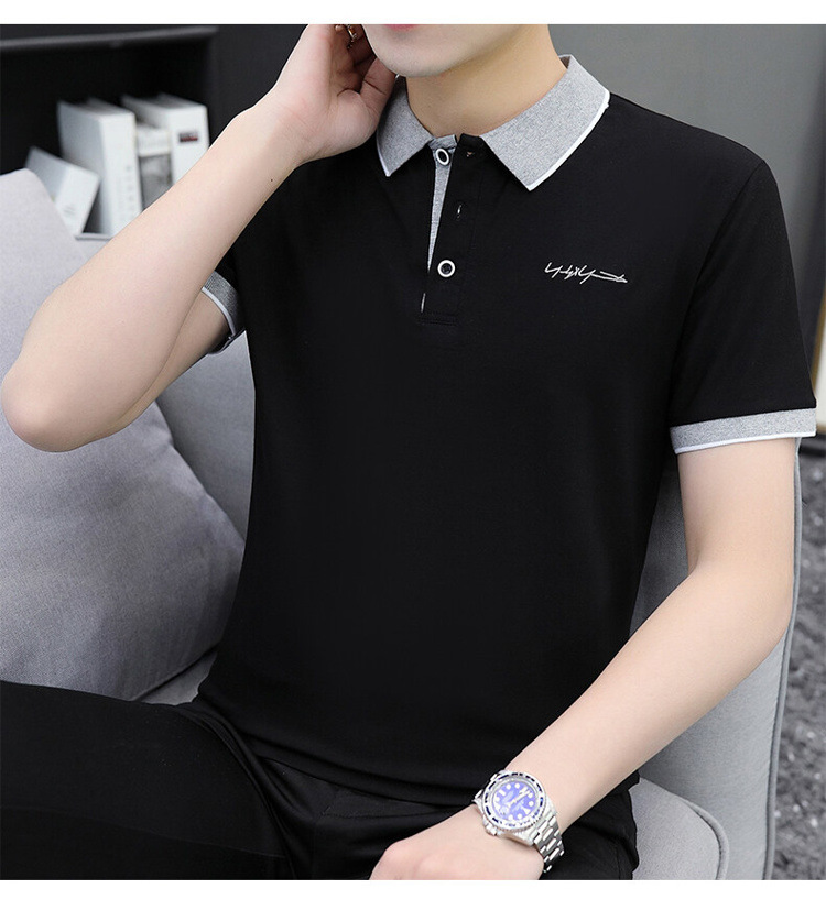 爆款纯棉短袖T恤男夏季新款翻领polo衫男士潮流详情23
