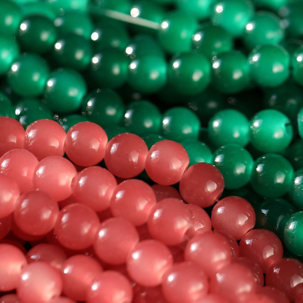 10mm imitation jade glass beads, round beads, loose beads, diy bracelet material accessories, glass beads, imitation agate beads, string beads, matching beads pic 28