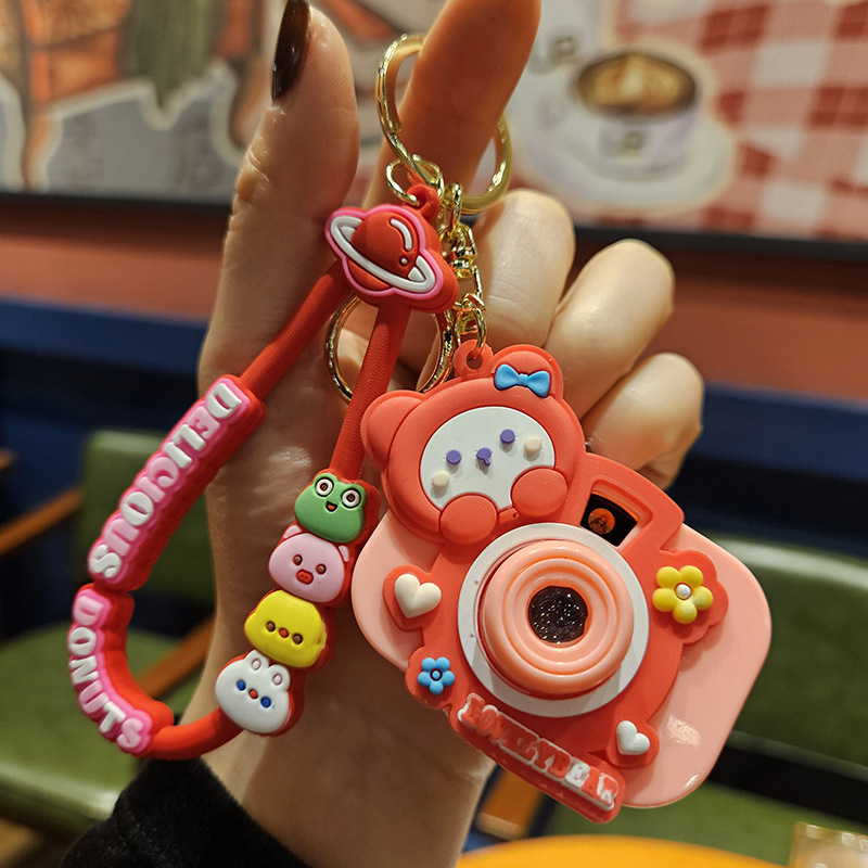 卡通眼镜牛仔裤狗狗投影相机钥匙扣汽车包包钥匙链挂件网红小礼品详情16