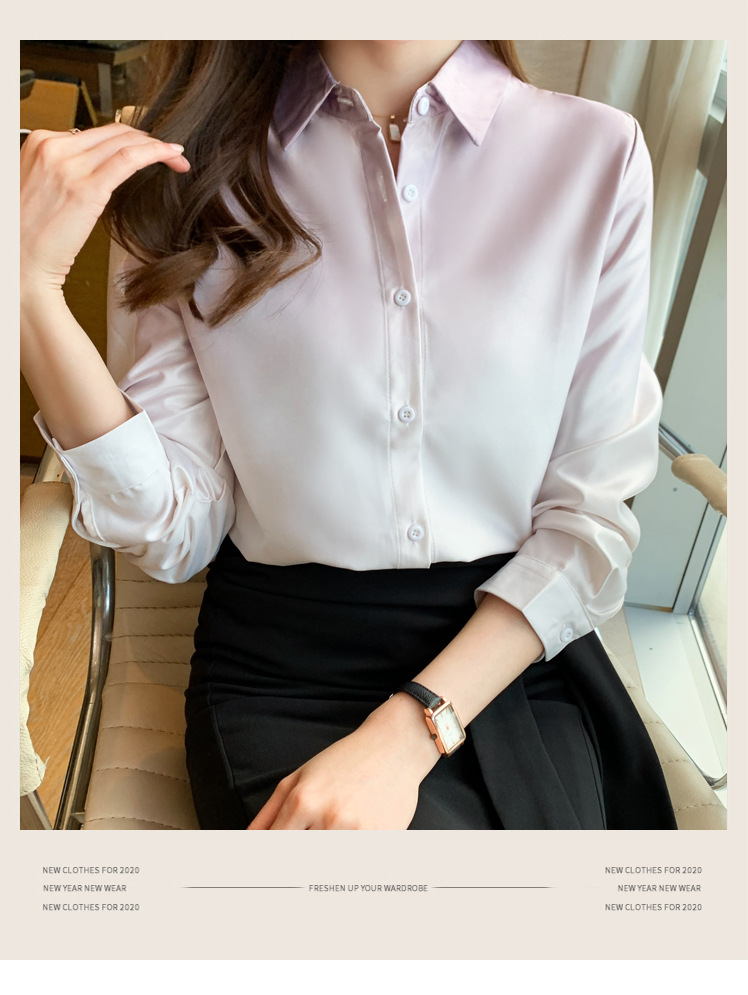 2024秋新款设计感渐变衬衣个性长袖气质百搭宽松显瘦时尚女式衬衫详情1