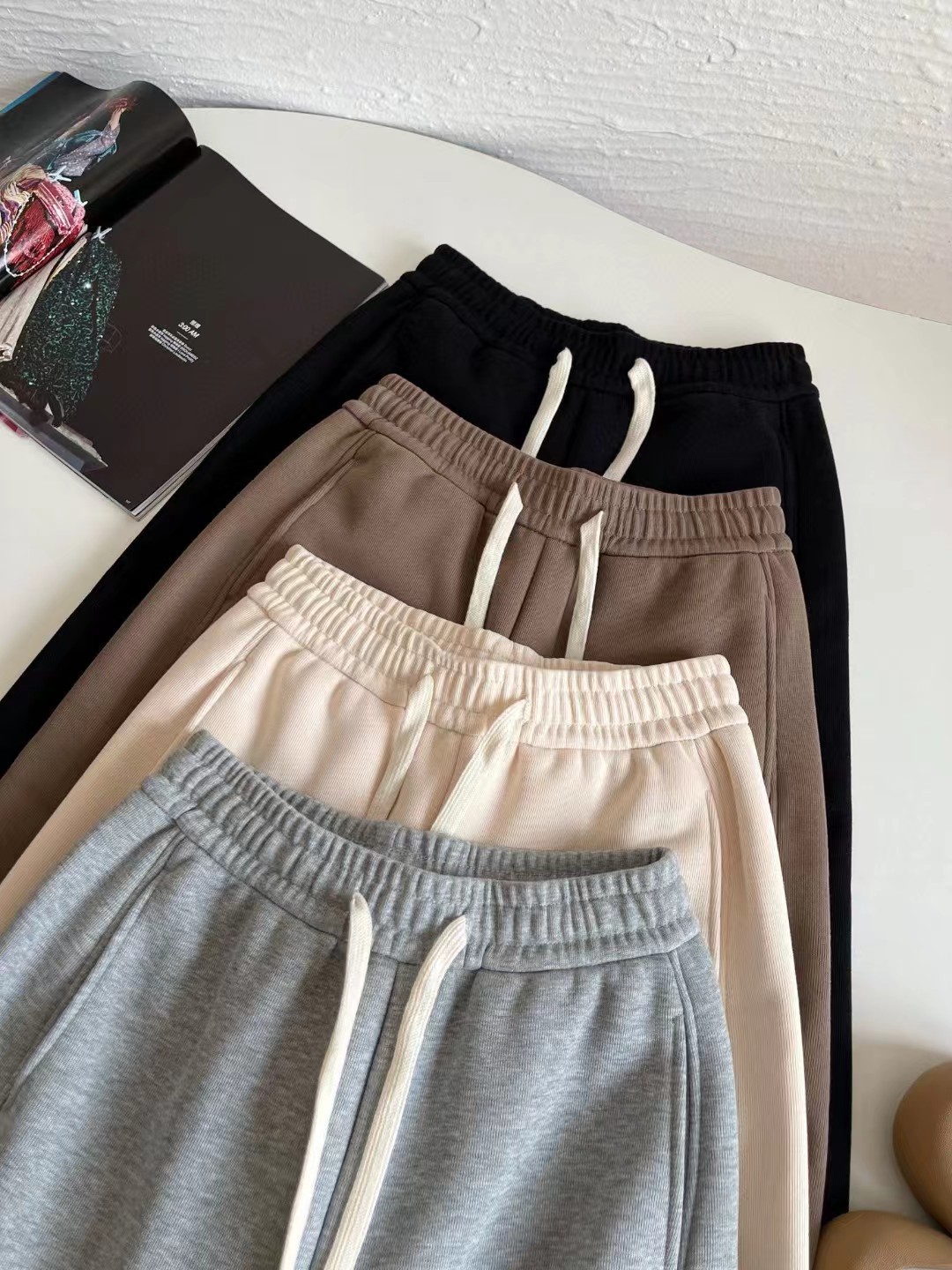 女装韩系高品质加厚高腰镰刀裤 显瘦百搭山本阔腿香蕉裤 代发详情17