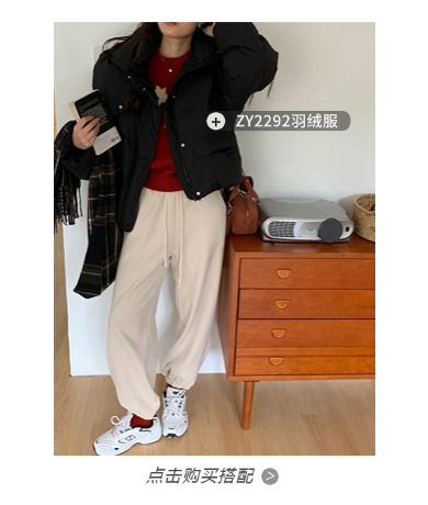 3th Morning North Island Park Korean Style Youthful Dog Embroidered Round Neck Pullover Sweater ZY2381 pic 12