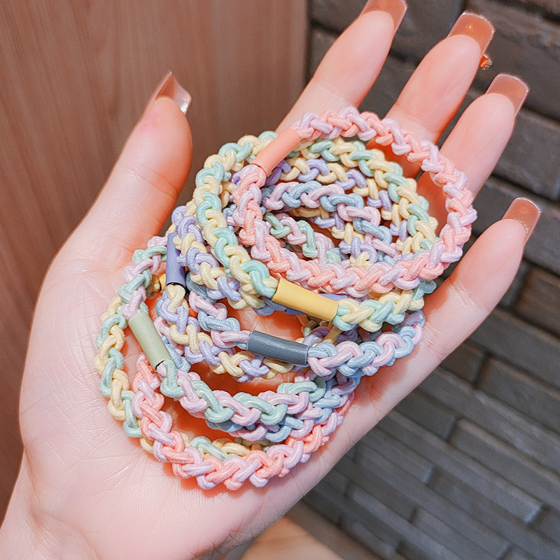 Simple and fresh cartoon hair tie, cute ponytail hair tie for girls, high elasticity and durable leather band hair band pic 10
