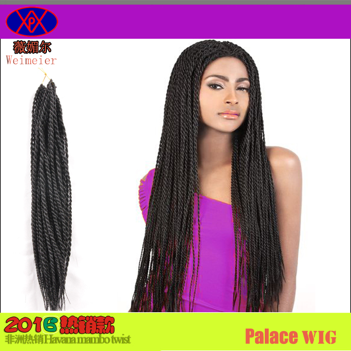 假发女长直发 黑人脏辫 Senegal braid hair 手搓辫长发详情2