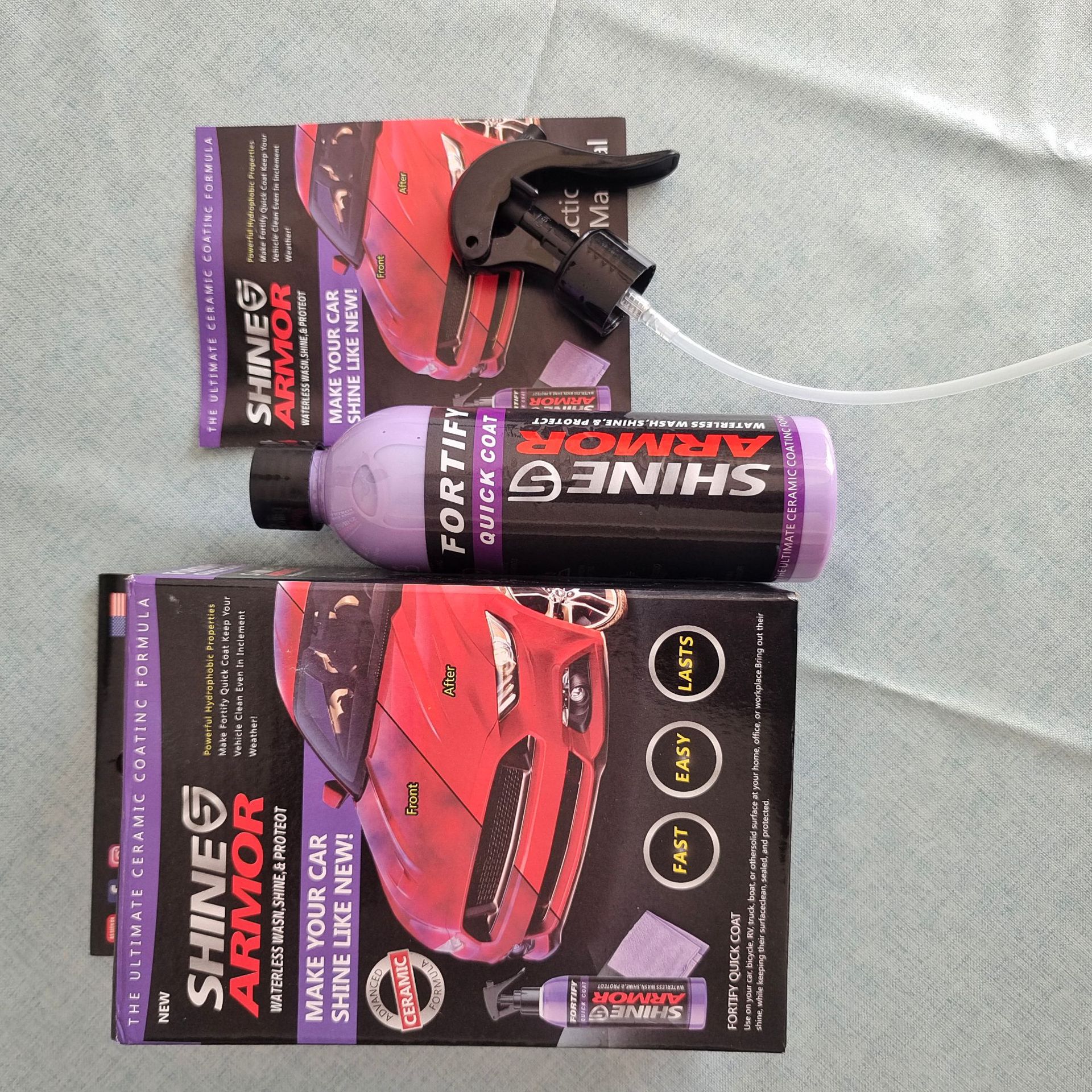 跨境shine armor 陶瓷涂层汽车喷蜡 镀膜剂高强疏水 无水洗车详情6