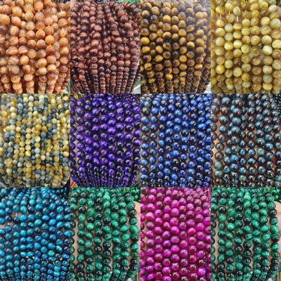 天然石圆珠 杂石野石散珠DIY饰品配件手串手工串珠材料半成品现货详情40