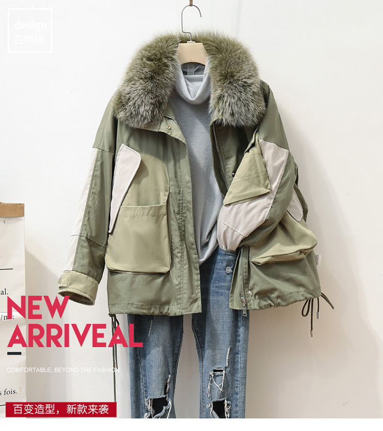 The 2019 new version of the fox fur collar down jacket for petite women with a detachable inner liner is a bestseller pic 1