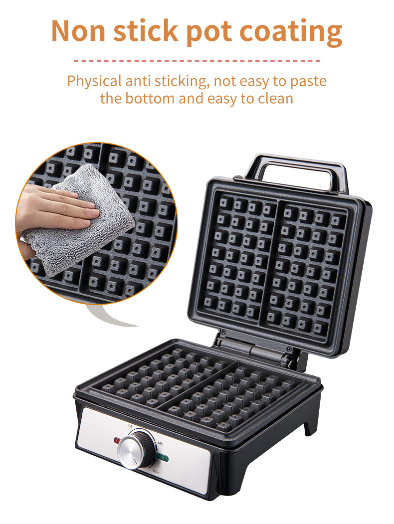 面包机美规欧规跨境大号华夫饼机单板两片吐司机烤面包机蛋糕早餐详情5