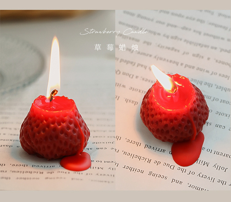 Wholesale of soybean wax scented strawberry candles pic 13