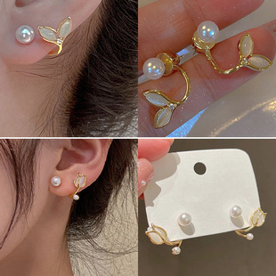 s925银针珍珠高级轻奢小众百搭气质耳环小香耳饰义乌新款饰品夏季详情14