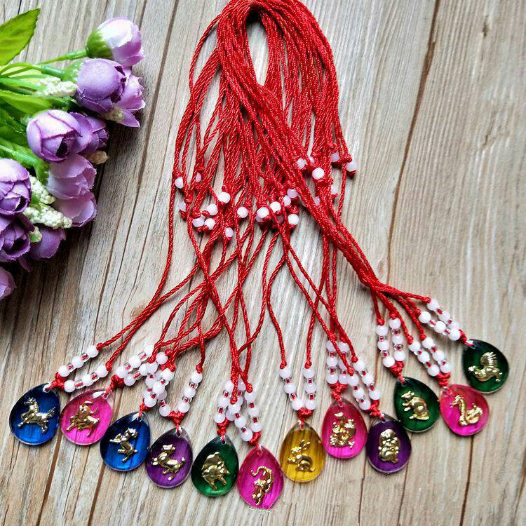 Colorful twelve Chinese zodiac pendants, crystal pendants, zodiac pendants, red string pendants, crystal necklaces, jewelry pendants pic 2
