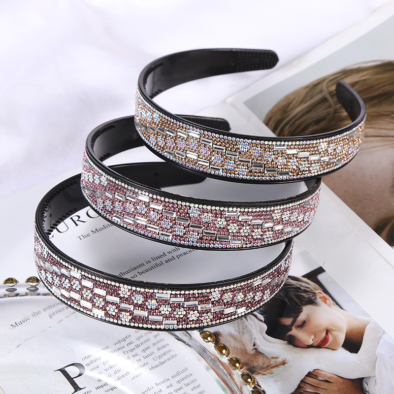 韩版珍珠头箍女士发箍拼接头饰民族风情宽边压发圈百搭发饰多样款式详情17