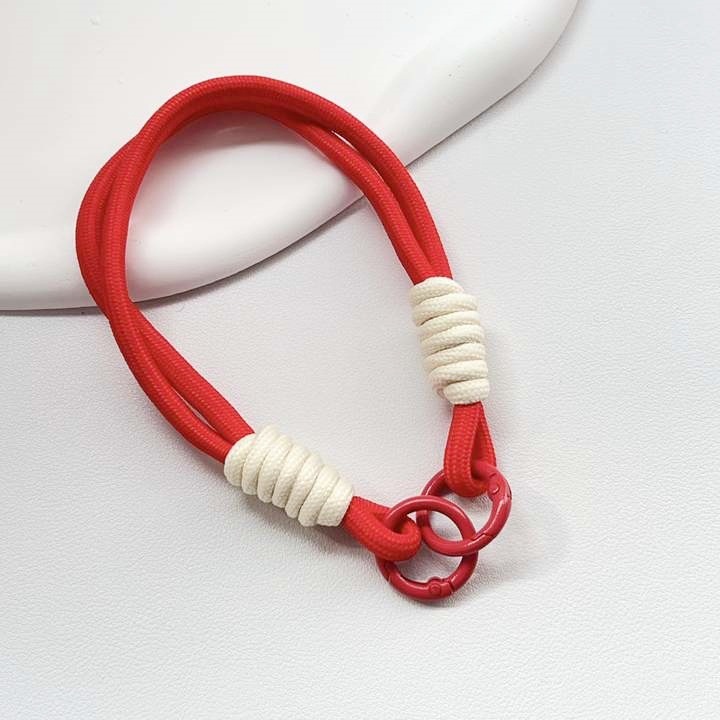 简约ins拼色编织绳短款手机挂绳ccd相机挂件手提挂饰男女腕带双扣详情28
